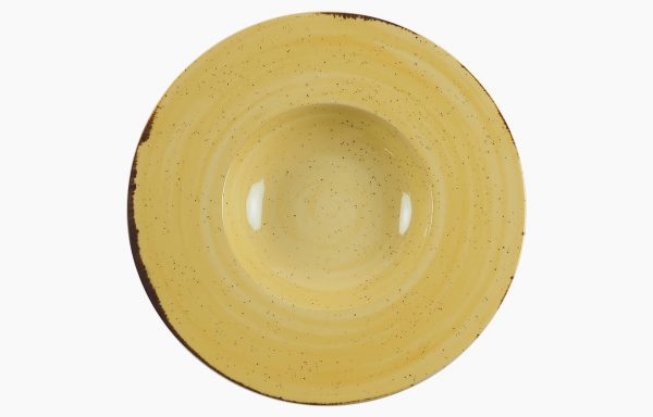 PRATO FUNDO Ø29CM RUSTICO AMARELO